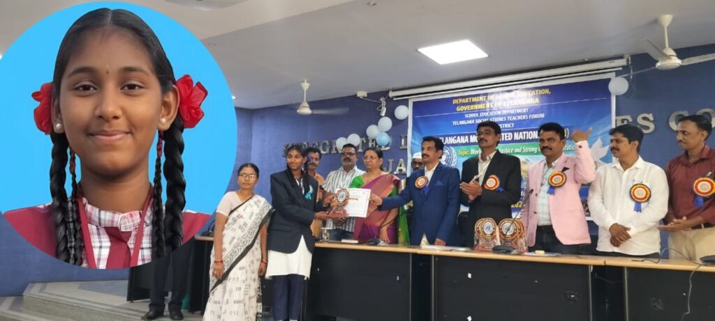 రాష్ట్ర స్థాయి మాక్ పార్లమెంట్ పోటీలకు విద్యార్థిని జావళి ఎంపిక