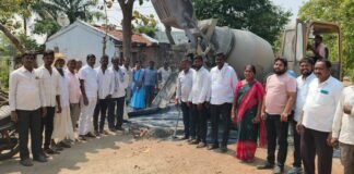 నర్సింహులపల్లెలో రూ.10 లక్షలతో సిసి రోడ్డు పనులకు శ్రీకారం