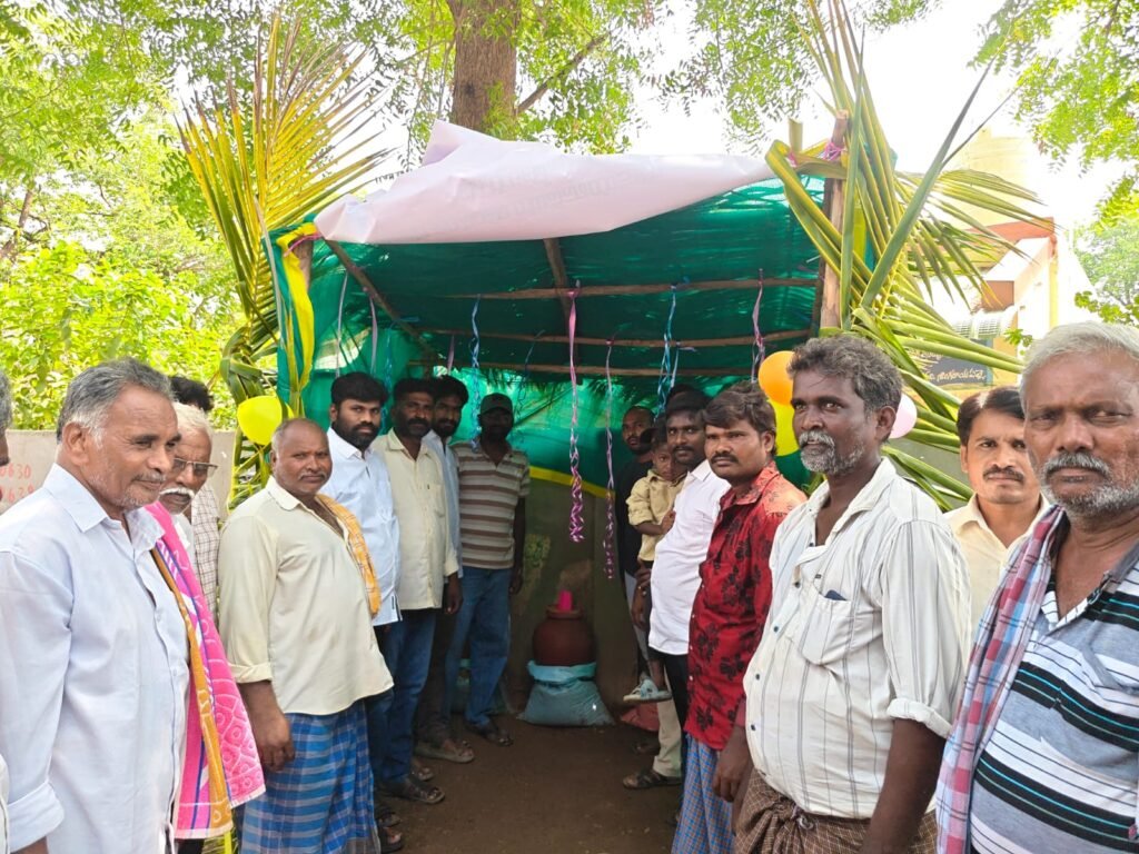 టిడిపి నాయకుల ఆధ్వర్యంలో సింగరాయ పల్లె బస్టాండ్ దగ్గర  చలివేంద్రం ఏర్పాటు