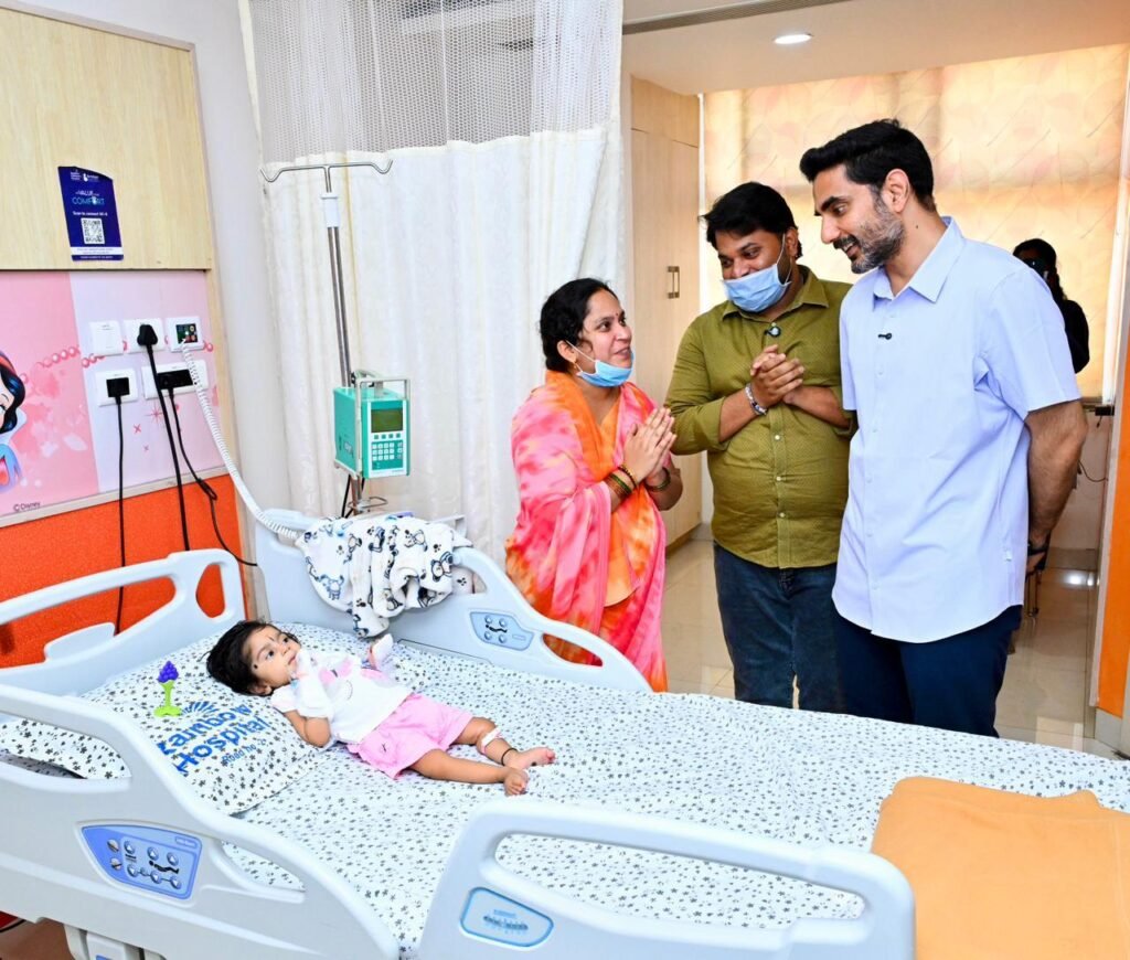 పునర్వికకు పునర్జన్మ,,చిట్టి చెల్లెలు చిరున‌వ్వుల కోసం అన్న‌గా మంత్రి నారా లోకేష్ అలుపెరుగ‌ని కృషి