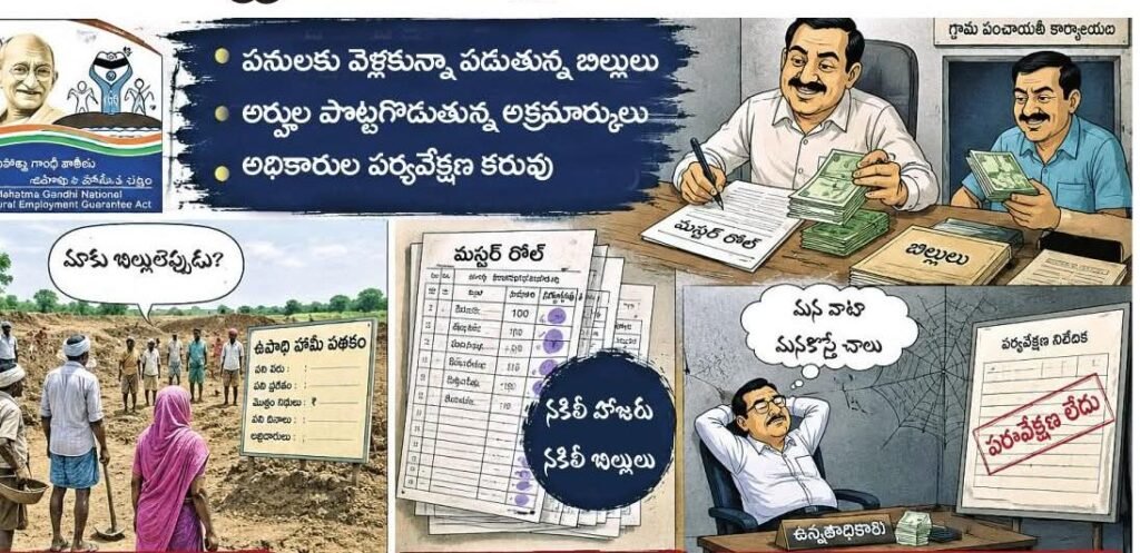 ఉపాధి హామీలో ఫీల్డ్ అసిస్టెంట్ల దోపిడీ..!