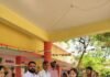 ప్రభుత్వ పాఠశాల విద్యార్థులకు పుస్తకాల పంపిణీ కార్యక్రమంలో పాల్గొన్న సింగిరెడ్డి శ్రీకాంత్ రెడ్డి