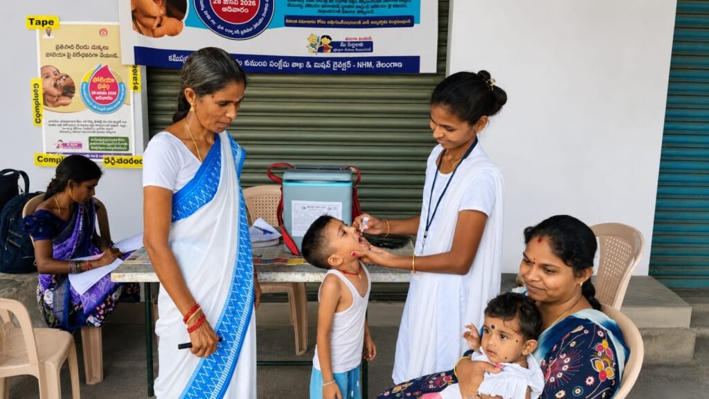 ఐదేళ్లలోపు చిన్నారులకు పోలియో చుక్కలు