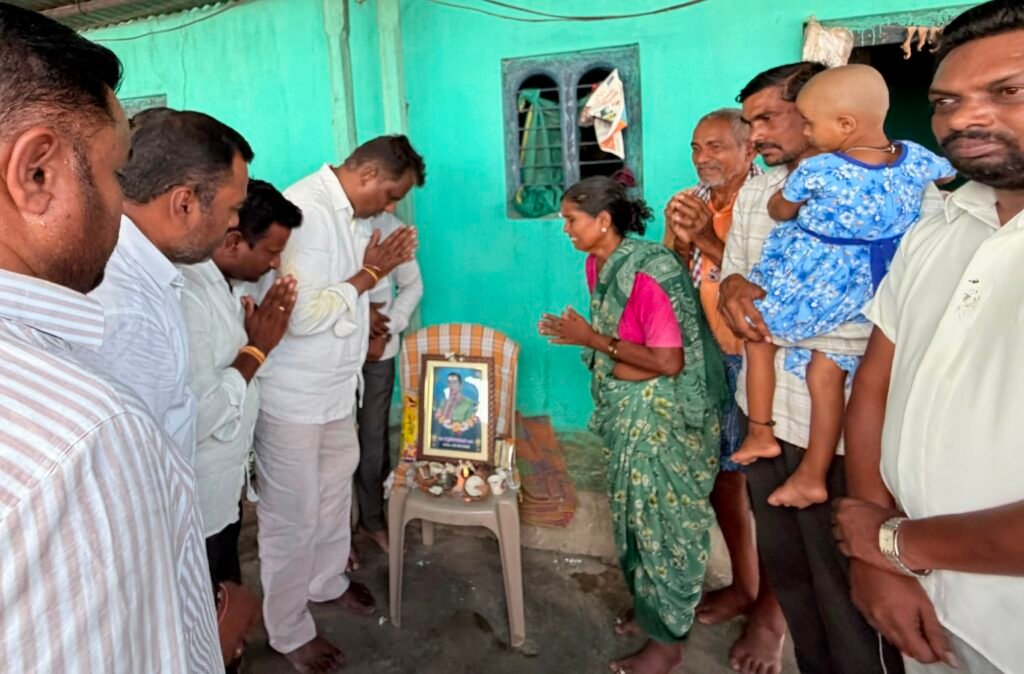 బాధితురాలి కుటుంబానికి మంత్రి అడ్లూరి పరామర్శ