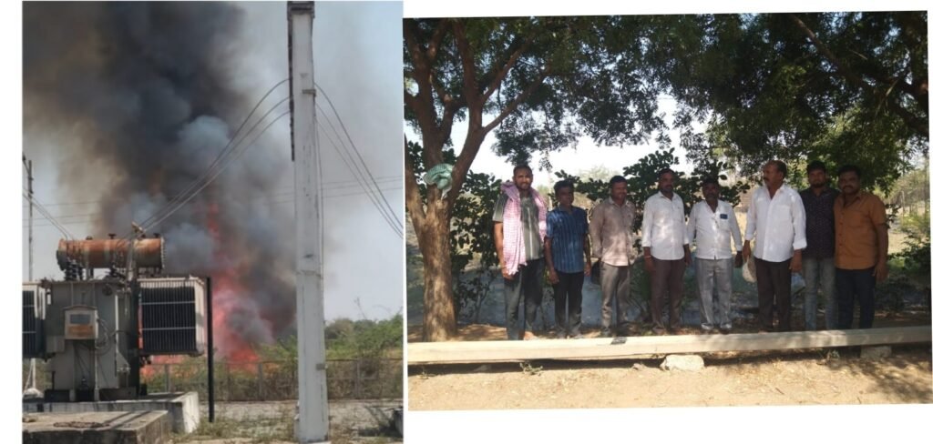 వరి కొయ్యల మంటలతో తప్పిన భారీ ప్రమాదం- విద్యుత్ అధికారుల అప్రమత్తతతో సబ్‌స్టేషన్‌కు ముప్పు తప్పింది