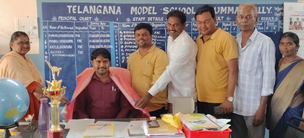 కుమ్మరిపల్లె ఆదర్శ పాఠశాల నూతన సారథిగా సందీప్ రాజు బాధ్యతల స్వీకరణ