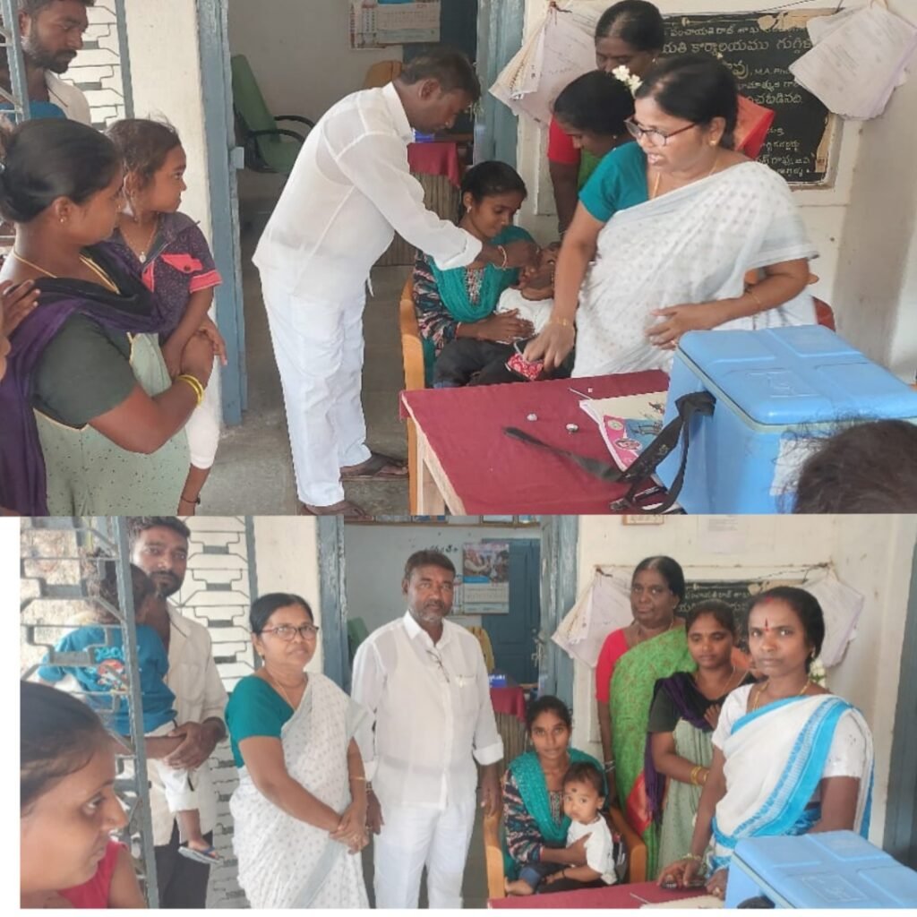రెండు చుక్కలు.. జీవితాంతం రక్షణ –   గుగ్గిళ్లలో పల్స్ పోలియో కార్యక్రమాన్ని ప్రారంభించిన — సర్పంచ్ గుగ్గిళ్ల మల్లయ్య