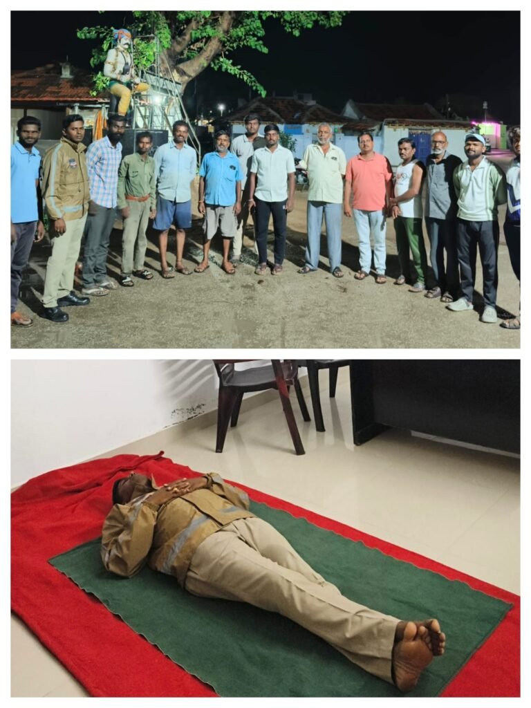 కల్లేపల్లి గ్రామంలో  పల్లెనిద్రలో పాల్గొన్న విలెజ్  పోలీస్  ఆఫీసర్
