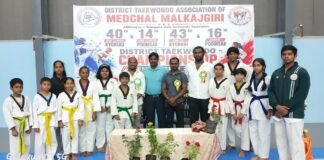 జిల్లా తైక్వాండో పోటీల్లో అచీవర్ అకాడమీ సత్తా …… 6 స్వర్ణాలు, 2 కాంస్య పతకాలతో రాష్ట్ర స్థాయికి పలువురు క్రీడాకారుల ఎంపిక