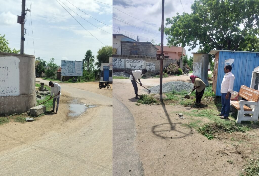 వర్షాకాలంలో  సీజనల్ వ్యాధుల నివారణకై ముందస్తుగా రోడ్డు ఇరువైపుల చెత్త తొలగింపు