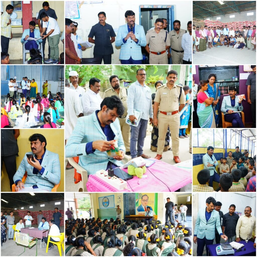 కర్నూలు జిల్లాలో ఆంధ్రప్రదేశ్ రాష్ట్ర ఆహార కమిషన్ చైర్మన్ శ్రీ చిత్తా విజయ ప్రతాప్ రెడ్డి,తనిఖీలు 