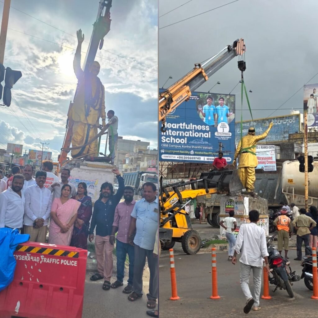 షాద్‌నగర్ చౌరస్తా విస్తరణకు సహకారం.. వైఎస్ఆర్ విగ్రహం గౌరవప్రదంగా తొలగింపు