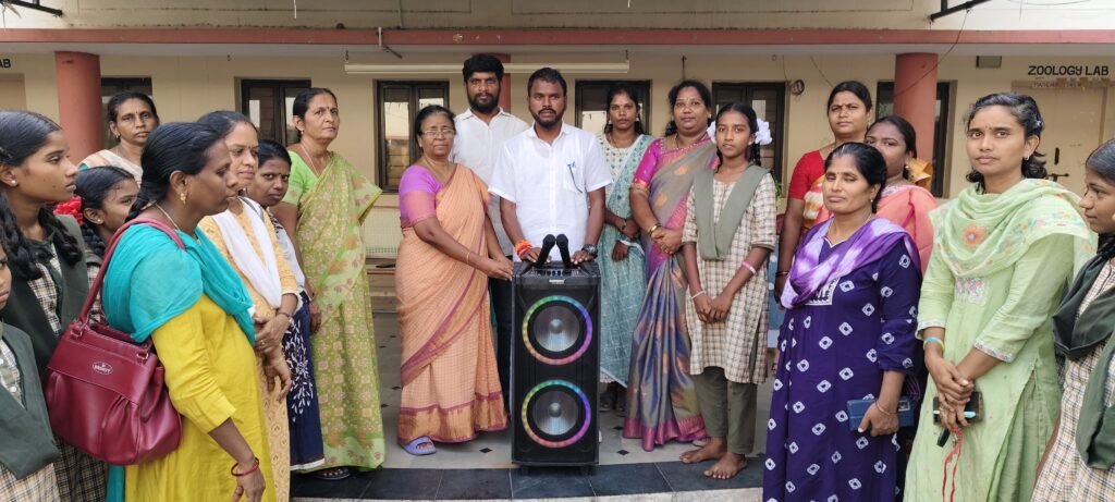 గురుకుల పాఠశాలకు జనసేన తరఫున సౌండ్ సిస్టం విరాళం