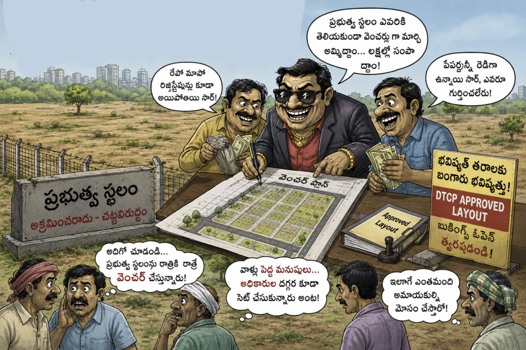 ప్రభుత్వ స్థలాలపై రియల్ కన్ను?