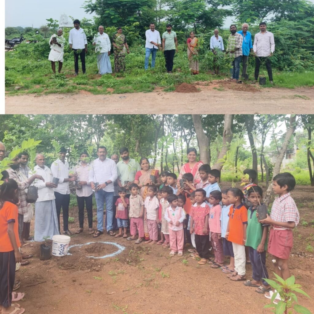 గూడెం పాఠశాలలో ఘనంగా వన మహోత్సవం- “మొక్కలు నాటడంతో పాటు వాటి సంరక్షణ బాధ్యత తీసుకోవాలి”-సర్పంచ్  గూడెల్లి శ్రీకాంత్