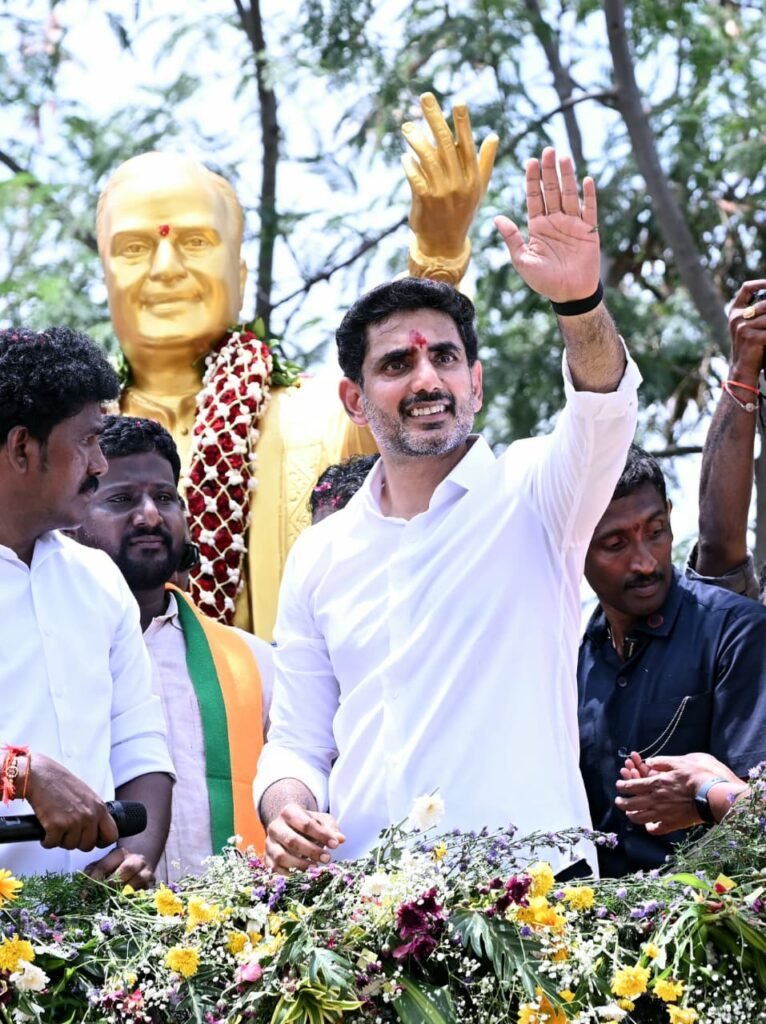 రాప్తాడులో విద్య, ఐటీ శాఖల మంత్రి నారా లోకేష్ కు జన నీరాజనం