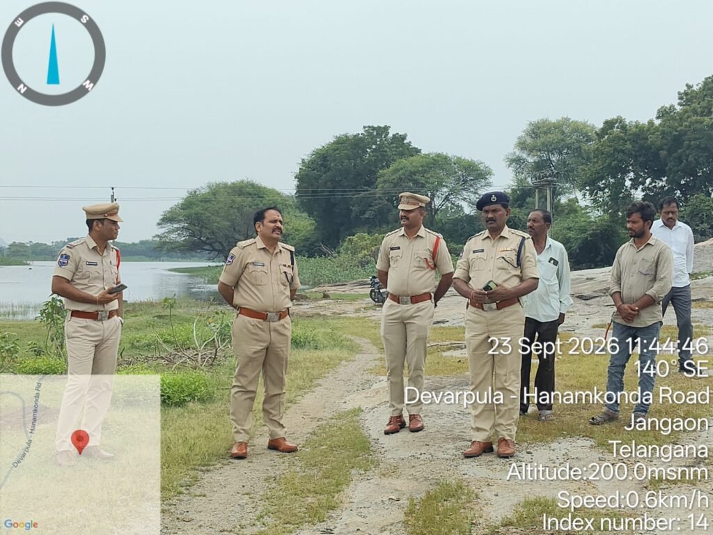 దేవరుప్పుల మండలం లో నిమజ్జన కేంద్రాన్ని పరిశీలించిన డీసీపీ