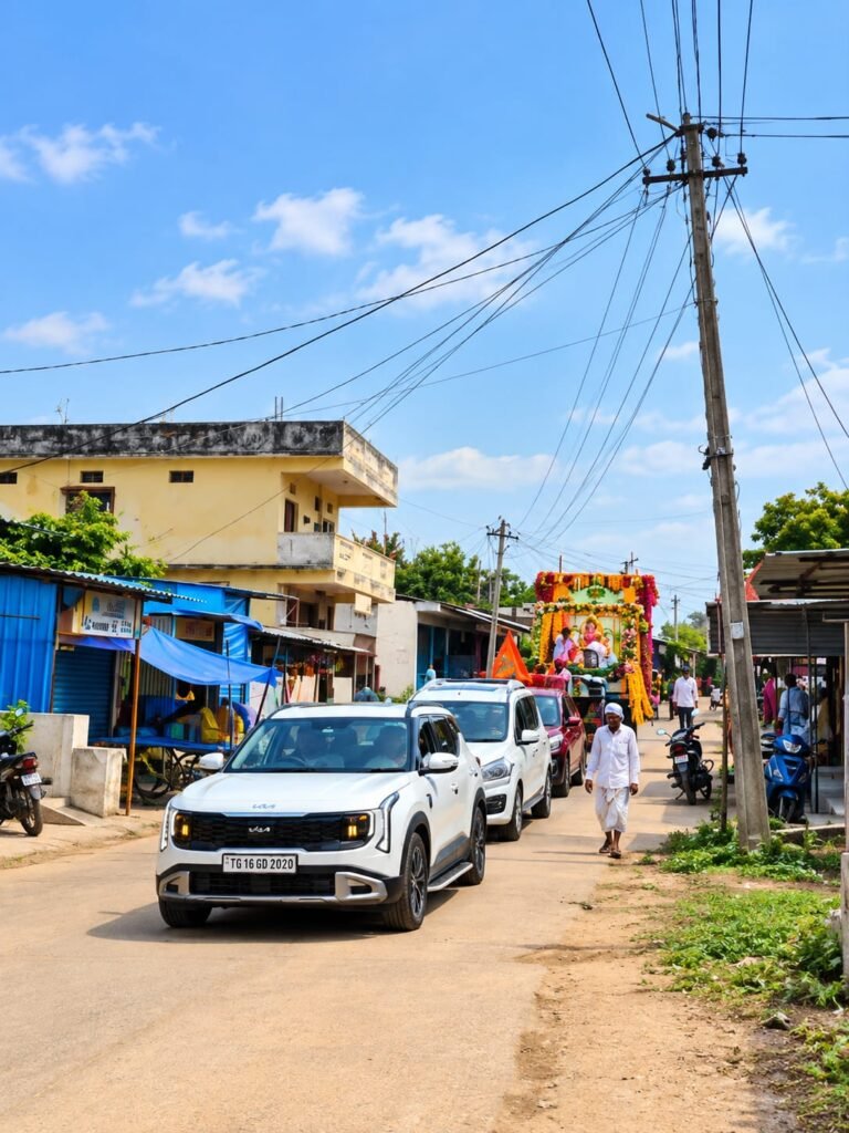 తడ్కల్ లో కార్లతో గణపయ్యకు ఘన వీడ్కోలు