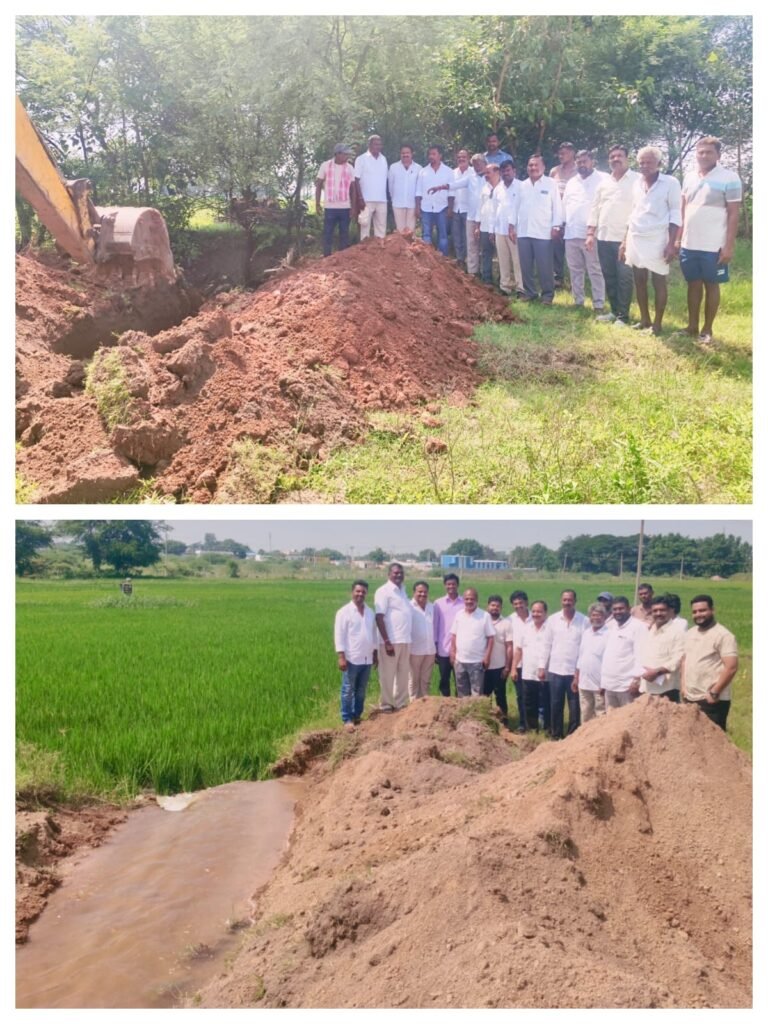 నెల్లుట్ల గ్రామంలోని బంధం కుంటలోకి గోదావరి జలాలు – రైతుల్లో ఆనందం