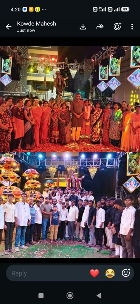 మేడ్చల్ పట్టణంలోని శ్రీ శ్రీనివాస నగర్‌ కాలనీలో ఘనంగా వినాయక నిమర్జన వేడుకలు*