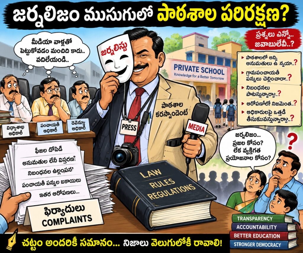 జర్నలిజం ముసుగులో పాఠశాల పరిరక్షణ?