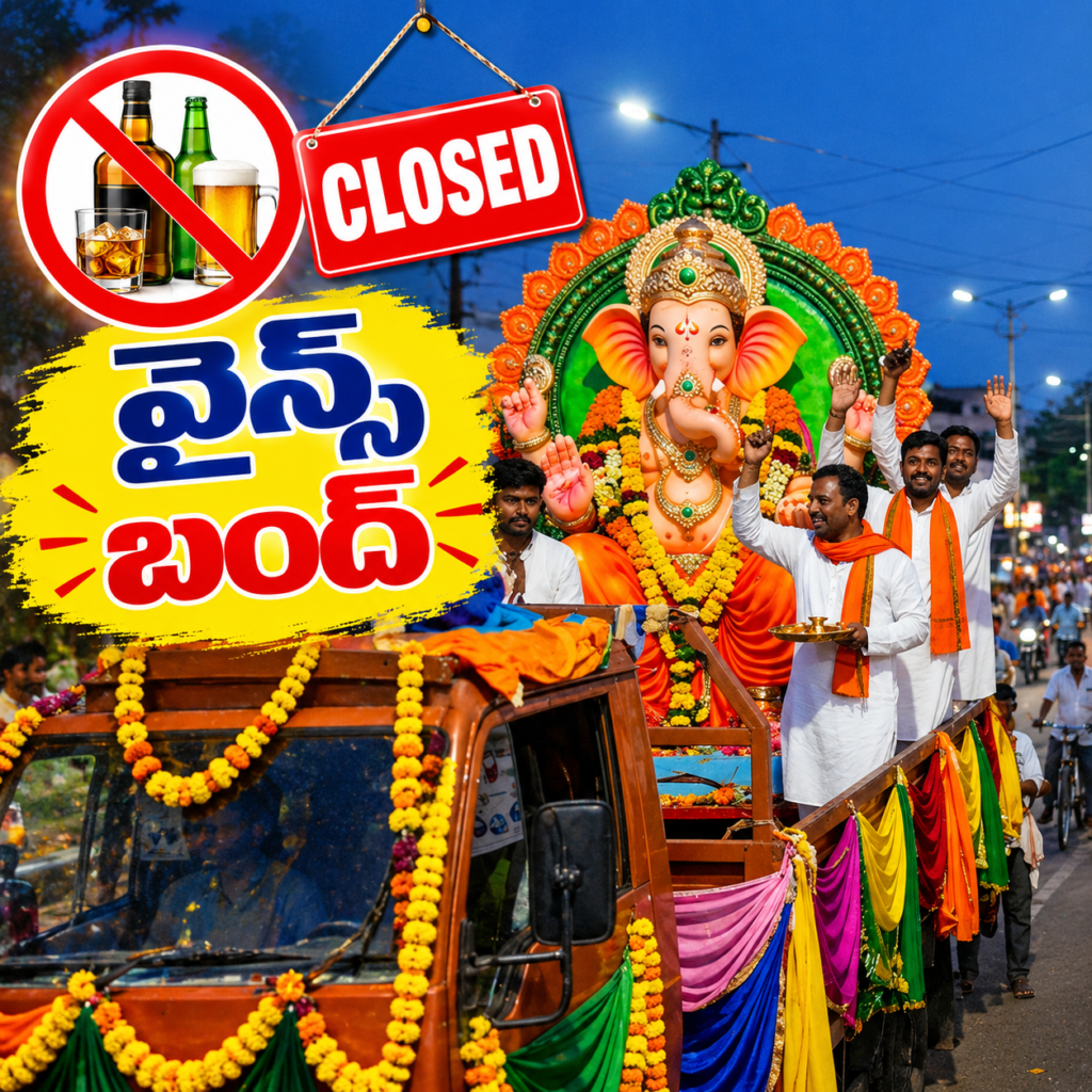 గణేష్ నిమజ్జనం: జిల్లాలో వైన్స్ లు బంద్