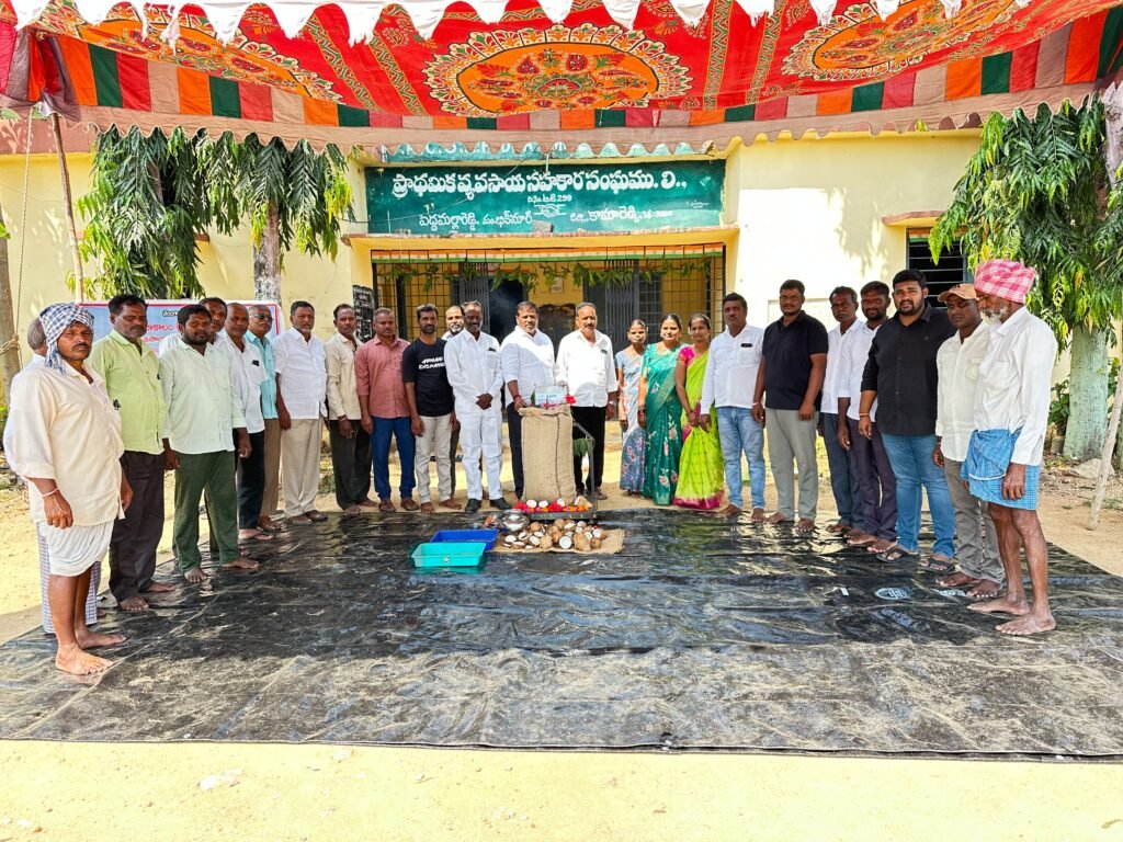 పెద్దమల్లారెడ్డిలో వరి కొనుగోలు కేంద్రం ప్రారంభం