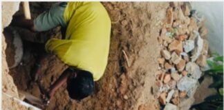 ప్రతి ఇంటికి ఇంకుడు గుంత ఏర్పాటు చేయడమే లక్ష్యం :సర్పంచ్ బిల్లా యాదగిరి
