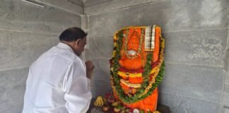 శ్రీ అభయాంజనేయ స్వామి దేవస్థానం ప్రారంభించిన పీఏసీ చైర్మన్ ఆరెకపూడి గాంధీ